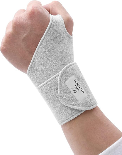 KUTOOK 2 Packs Wrist Wraps Adjustable Compression Strap and Wrist Brace Sport Support for Fitness, Weightlifting, Workout, Training, Gym, Yoga, Pain Relief, Fit for Men and Women