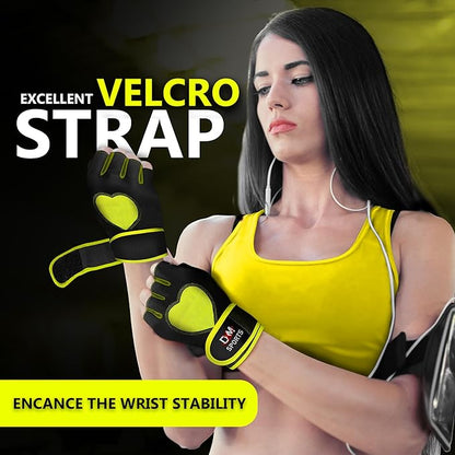 DXM SPORTS Workout Gloves for Women with Wrist Support - Weight Lifting Gloves for Gym, Cycling, Training - Exercise Gloves for Women