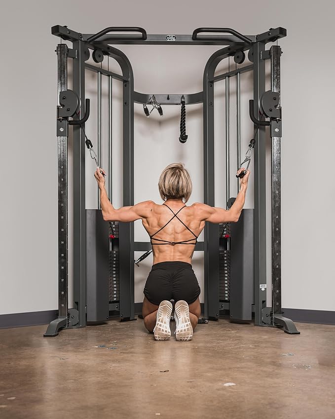 XMARK Functional Trainer Cable Machine, Dual Weight Stack Cable Pulley Machine for Strength Training, Commercial and Home Gyms, and Rehab Facilities