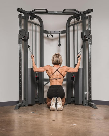 XMARK Functional Trainer Cable Machine, Dual Weight Stack Cable Pulley Machine for Strength Training, Commercial and Home Gyms, and Rehab Facilities