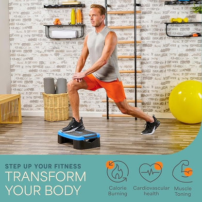 Lifepro 4-in-1 Aerobic Balance Board and Step Up Exercise Platform - Aeroflex Adjustable Multifunctional Slant Board for Home Workouts, Non-Slip Stepper Design