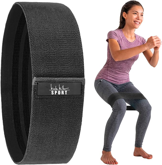 Nicole Miller Booty & Hip Resistance Band Women Sports Fitness Band for Squat Glute Hip Training Non-Slip Elastic Workout Bands