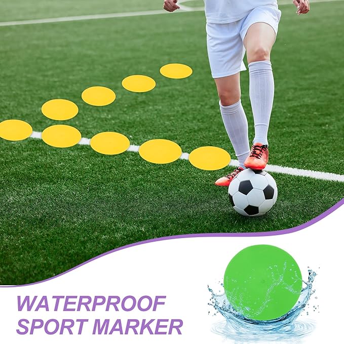PATIKIL Spot Markers Non-Slip Floor Dots Agility Markers Flat Field Cones Poly Dots