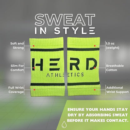 Cotton Wrist Sweatbands – Absorbent, Stretchable Bands for Men & Women – Sweat-Wicking, Anti-Chafing Support for Weightlifting, Cross Training, WODs, Tennis, Running & Fitness