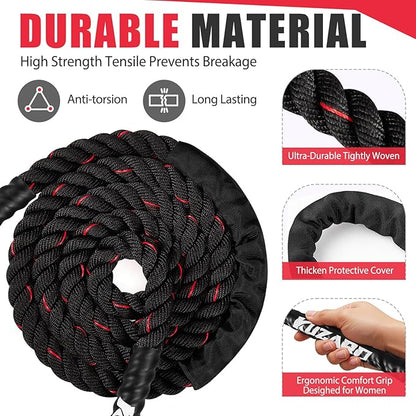Jump Rope, Weighted Jump Rope for Women, Heavy Jump Ropes for Fitness, Home Gym Exercise Equipment, Adult Skipping Rope for Improve Strength, Weight Loss, Boxing Training,Total Body Workout Equipment