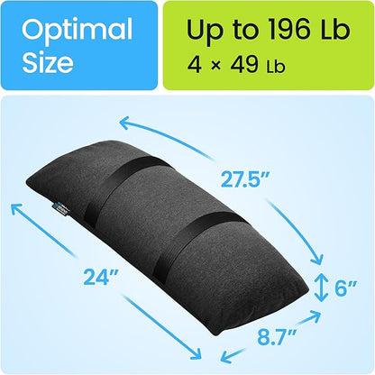 Rhino BaseMate Umbrella Base Weights 8-Pack – Fillable Sand Bags for Umbrella Base & Patio Stand | Durable Weatherproof Sandbag Weights for Outdoor Umbrellas, Arched Design, Holds Up to 49 lbs Each