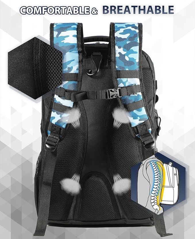 TRAILKICKER Basketball Bag Backpack with Ball Holder Multi-Sport Backpack for Soccer Volleyball Football Baseball Helmet