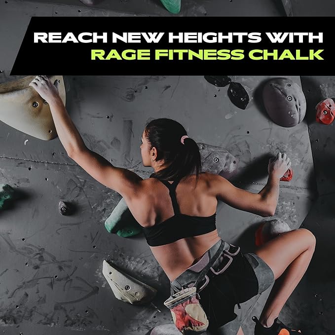 Rage Fitness Gym Chalk | Magnesium Carbonate Athletic Chalk for Excellent Grip - Gym Workout Grip Chalk for Weightlifting & Gymnastics.
