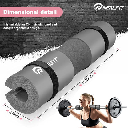 Barbell Pad Squat Pad for Squats—Squat Bar Pad—Great for Weightlifting,Lunges and Hip Thrusts—Foam Sponge Pad—Fit Standard and Olympic Bars Perfectly