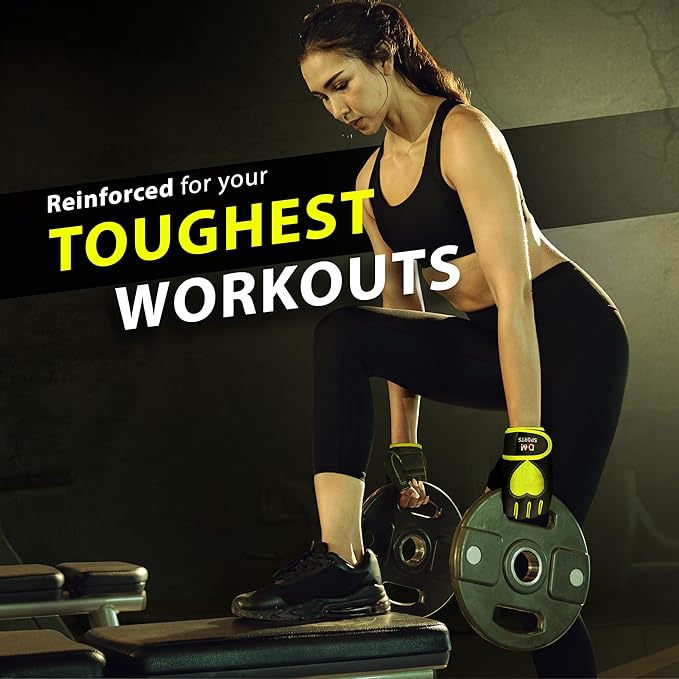 DXM SPORTS Workout Gloves for Women with Wrist Support - Weight Lifting Gloves for Gym, Cycling, Training - Exercise Gloves for Women