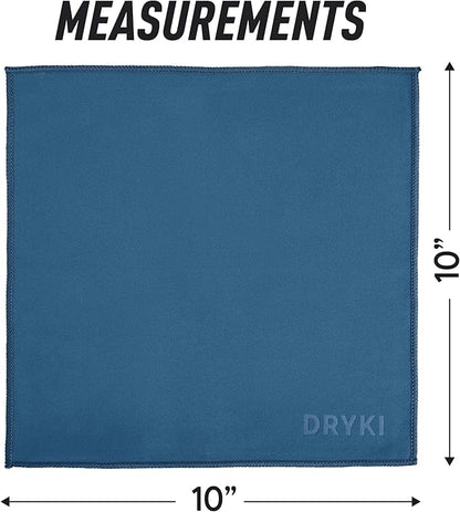 Pocket-Sized Sweat Towels - The Original Sweat Absorbing Handkerchiefs - Quick-Dry Microfiber Sweat Rags for Face, Hands, & Body - Men & Women - Gym, Sports, and Work (Blue: 5 Pack)