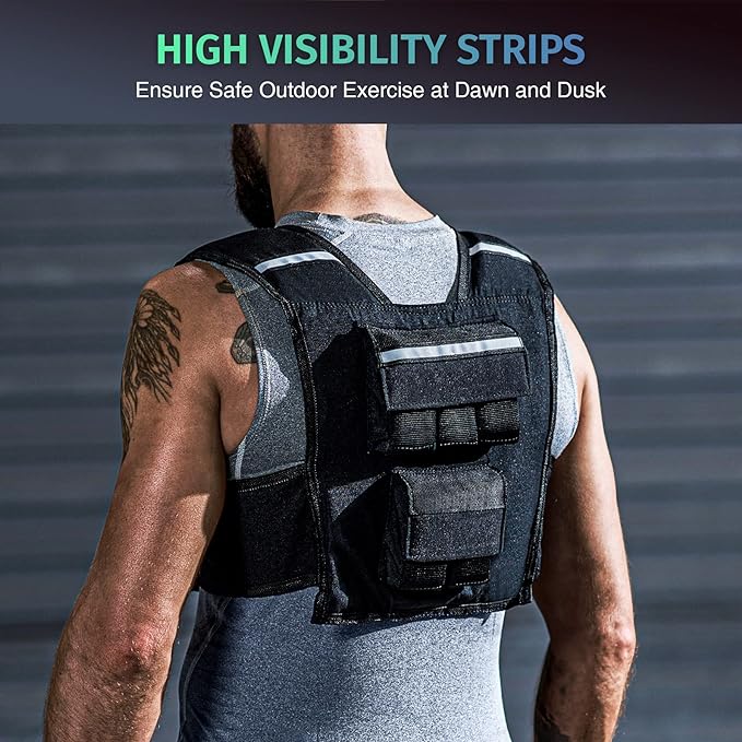ZELUS Weighted Vest, 20lb/23lb/30lb/45lb/60lb Vest Adjustable Weights for Exercise, Weight Vest for Men, Workout Vest for Home Workouts Cardio Strength Training Weight Loss
