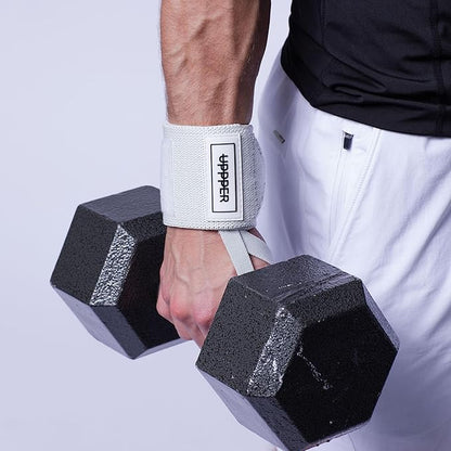 UPPPER Wrist Wraps for Weightlifting – 19" Lifting Wrist Support with Thumb Loop for Bench Press, Powerlifting, and Gym Workouts for Men & Women | Premium Fitness Gear