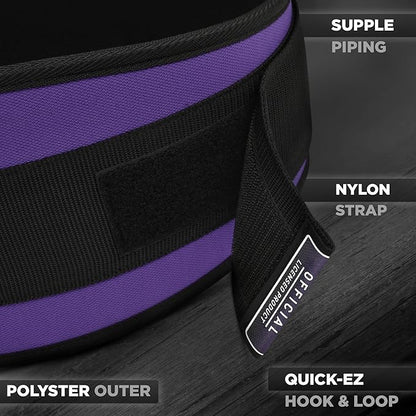 RDX Women Weight Lifting Belt 6.5” Curved Padded Back Lumbar Support, Fitness Strength Training, Core Exercise Workout Bodybuilding Powerlifting Deadlifts Squats, Ladies Home Gym Equipment