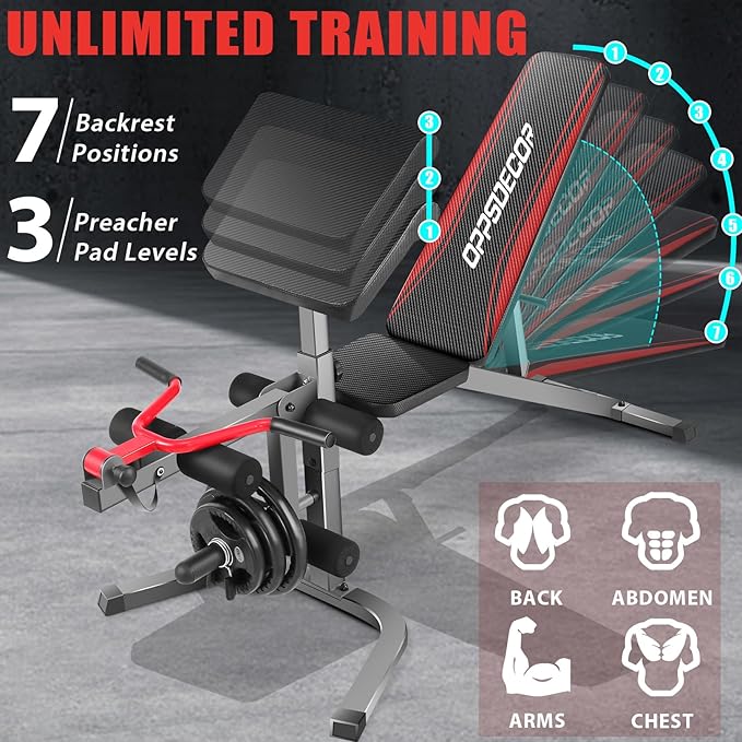 OPPSDECOR Power Cage, 2000LBS Squat Rack with Dual Pulley Cable Crossover System, Multifunctional Power Rack with More Training Attachments for Home Gym, Weight Cage Fits Compact Space
