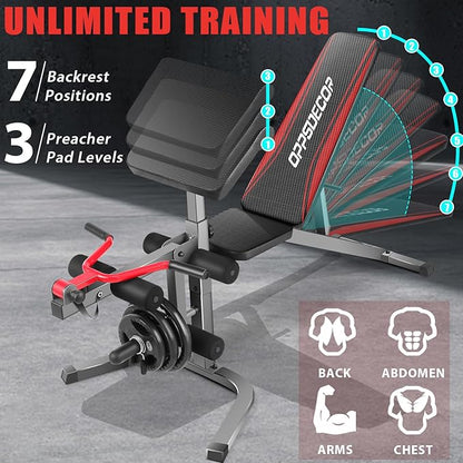 OPPSDECOR Power Cage, 2000LBS Squat Rack with Dual Pulley Cable Crossover System, Multifunctional Power Rack with More Training Attachments for Home Gym, Weight Cage Fits Compact Space