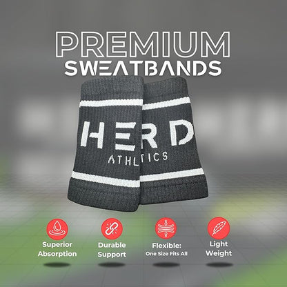 Cotton Wrist Sweatbands – Absorbent, Stretchable Bands for Men & Women – Sweat-Wicking, Anti-Chafing Support for Weightlifting, Cross Training, WODs, Tennis, Running & Fitness