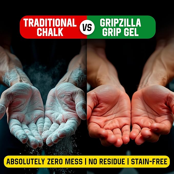 GRIPZILLA Clear Liquid Chalk Gel - Chalk Mess-Free Grip Enhancer for Optimal Performance- Non Sticky, Anti-Slip Perfect for Golf Grips,Tennis,Pole Dance,Gym,Pickball Repels Sweat & Moisture from Hands