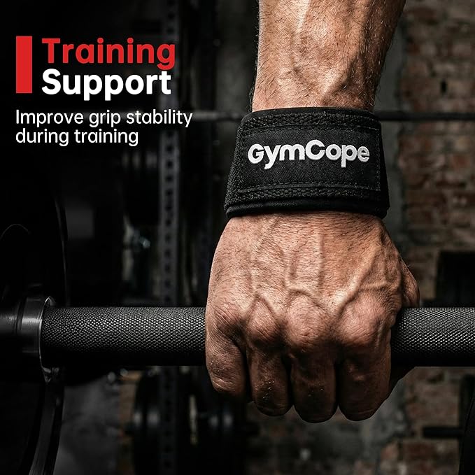 Lifting Wrist Straps for Weightlifting, Heavy Duty Wrist Straps for Deadlifts, Powerlifting, Bodybuilding and Strength Training, Secure Grip Support for Men Women 1 Pair
