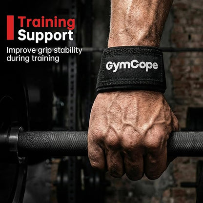 Lifting Wrist Straps for Weightlifting, Heavy Duty Wrist Straps for Deadlifts, Powerlifting, Bodybuilding and Strength Training, Secure Grip Support for Men Women 1 Pair