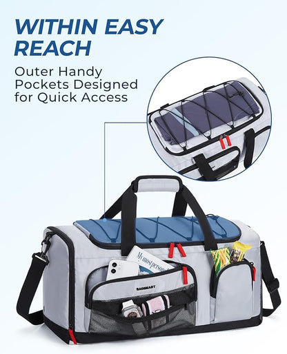 BAGSMART Gym Bag for Women & Men, Sports Travel Duffel Backpack with Shoe Compartment Laptop Compartment, Water Resistant Carry On Weekender Bag for Airplane
