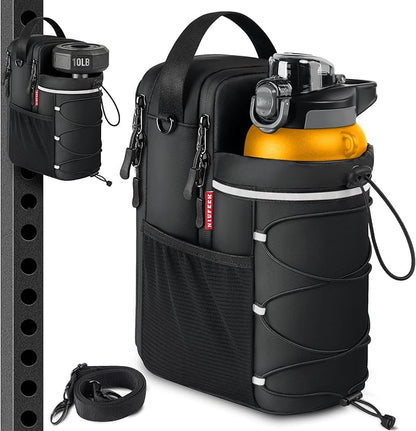 Magnetic Gym Bag, Super Strong Magnetic Gym Water Bottle Bag with 4KG Weight Capacity, Sports Water Bottle Holder for Men & Women,Small Fitness Pouch, Crossbody Bag for Workouts, Trave, Gym Accessory