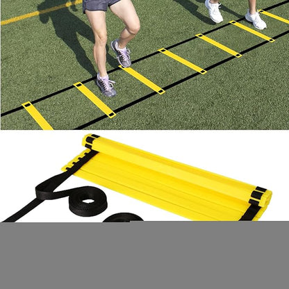 Agility Ladder - Balance Training Tool Workout Ladder | Sports Conditioning Ladder, Athletic Agility Trainer, Exercise & Fitness Equipment, Soccer Speed Ladder for Adults, Kids, Boys, Students