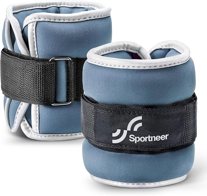 Sportneer Ankle Weights Wrist Weights Pair of 1/2/4/6/10 LBS for Men Women Kids Strength Training Wrist and Ankle Weights Set with Reflective Strips for Dancing Running Walking Fitness Workout Gym
