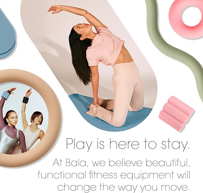 Bala Play Mat Towel, Sand - Non-Slip Absorbent Gym Towels Designed for Sweat, Hot Yoga, Pilates & Core Training Workouts - Fitness & Exercise Gear Essentials for Working Out - Men & Women