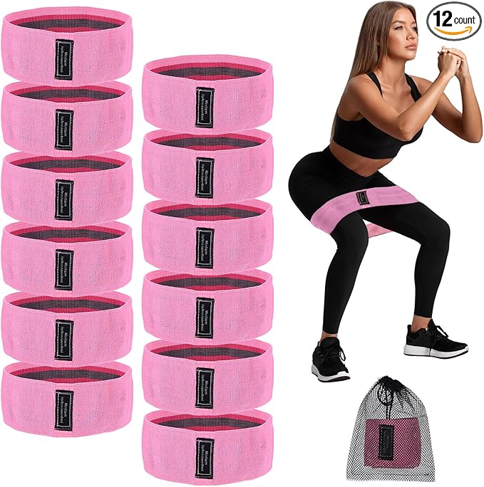 PATIKIL Booty Resistance Bands for Working Out Non-Slip Workout Bands Fabric Resistance Loops Elastic Exercise Fitness Bands for Women Men Hip Leg Gym