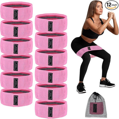 PATIKIL Booty Resistance Bands for Working Out Non-Slip Workout Bands Fabric Resistance Loops Elastic Exercise Fitness Bands for Women Men Hip Leg Gym