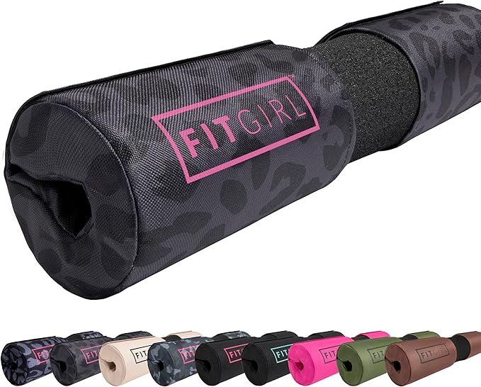 FITGIRL - Squat Pad and Hip Thrust Pad for Leg Day, Barbell Pad Stays in Place Secure, Thick Cushion for Comfortable Squats Lunges Glute Bridges, Olympic Bar and Smith Machine