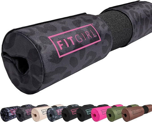 FITGIRL - Squat Pad and Hip Thrust Pad for Leg Day, Barbell Pad Stays in Place Secure, Thick Cushion for Comfortable Squats Lunges Glute Bridges, Olympic Bar and Smith Machine
