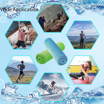 30Pack Cooling Towels for Neck and Face (40"x12"), Ice Microfiber Cooling Towels Bulk for Workout Chill Sweat Towels Cooling Neck Wraps for Gym Yoga Golf Running Sport
