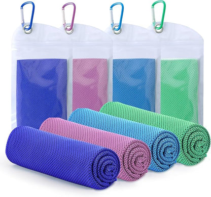 Cooling Towels for Neck and Face - Soft Breathable Chilly Towel, Sweat Wraps, Cool Rags Quick Dry Towel for Hot Weather, Workout, Sports, Yoga, Gym, Hiking, Running, Trips, Golf