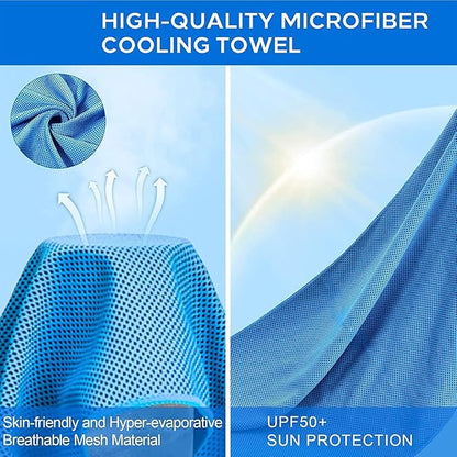 Sukeen Cooling Towels for Neck and Face (40"x12"), Soft Breathable Cooling Towel for Hot Weather, Cooling Neck Wraps, Sweat Towel for Gym, Sport, Running, Workout, Camping, Fitness