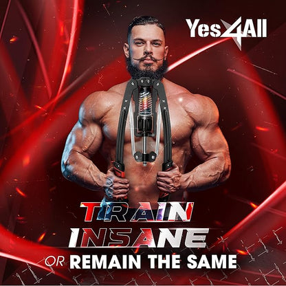 Yes4All Wrist and Forearm Blaster, Build Massive Grip Strength & Muscles with Steel Wrist Roller & Forearm Roller, Heavy Duty Arm Blaster Fits 1" & 2" Weight Plates, Improve Lifting Power