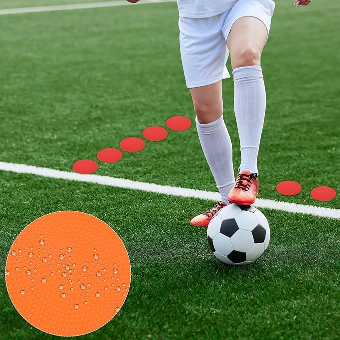 PATIKIL Spot Markers, Non-Slip Floor Dots Agility Markers Flat Field Cones Poly Dots