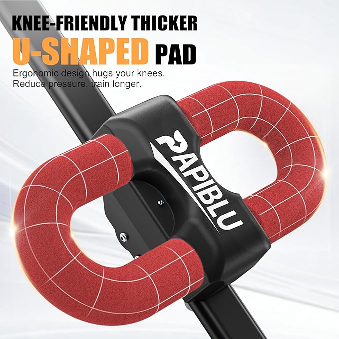Abdominal Trainers - Adjustable Ab Trainer Machine, Foldable Abdominal Workout Equipment with Knee Protection - Home Gym Core Strength Trainer for Men & Women