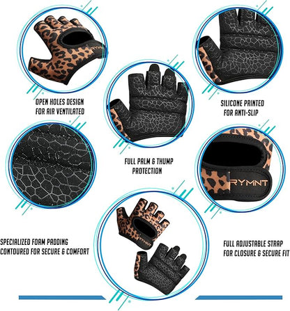 Minimal Weight Lifting Gloves,Short Micro Workout Gloves Grip Pads with Full Palm Protection & Extra Grip for Men Women Weightlifting,Gym,Exercise Training