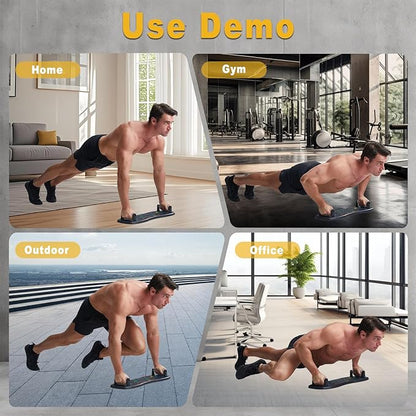 HOTWAVE Portable Workout Equipment with 20 Gym Accessories.Push Up Board &Plank,Resistance Band with Ab Roller Wheel,Exercise at Home For Men and Women