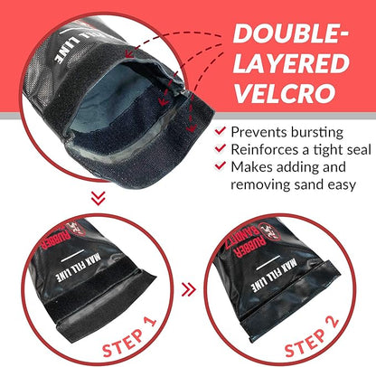 Rubberbanditz- Extra Large Fitness Sand Bag for Workout | Heavy Duty Sand Bags Weights for Crossfit, at Home Workouts, Cross-Training, Conditioning and Exercise