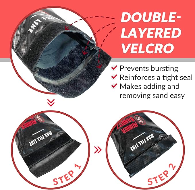 Rubberbanditz- Extra Large Fitness Sand Bag for Workout | Heavy Duty Sand Bags Weights for Crossfit, at Home Workouts, Cross-Training, Conditioning and Exercise