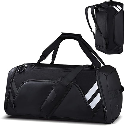 Gym Bags for Men/Women, 58L Large Sports Travel Duffel Bag with Shoes Compartment & Wet Pocket, Gym Workout Backpack, Weekender Bag Overnight Backpack for Travel