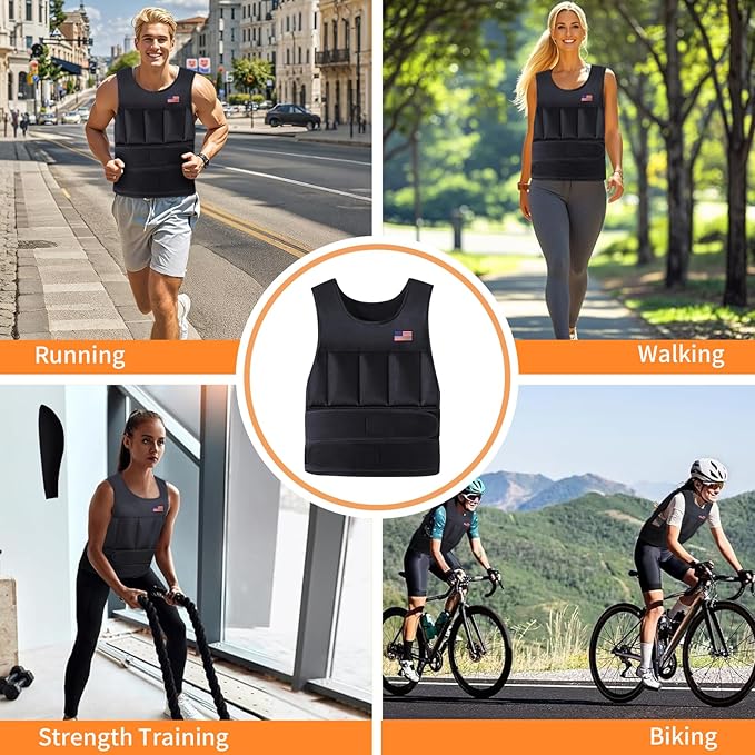 Adjustable Weighted Vest for Men Women,2-30 Lbs Adjustable Weighted Vest with Straps Womens Running Weight Vest for Walking Strength Training Fitness