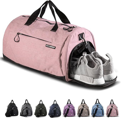 Fitgriff® Gym Bag for Men & Women with Shoe & Wet Compartment - Duffle Bag for Travel, Sports, Fitness & Workout