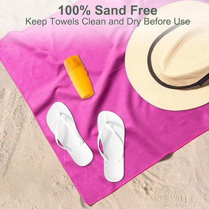 Camping Towel,2 Pack Microfiber Travel Sports Towel,Quick Dry-Super Absorbent-Ultra Compact-Ultra Soft- Lightweight.Suitable for Gym,Yoga,Trip,Beach, Shower, Backpacking,Pool(Purple)