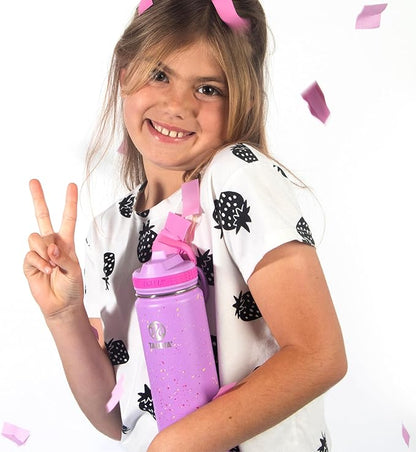 Takeya 22 oz Actives Stainless Steel Water Bottle with Straw Lid – Leakproof, Double-Wall Insulated, Keeps Drinks Cold 24 hrs/Hot 12 hrs, BPA-Free, Powder-Coated, Gym & Travel, Purple Love
