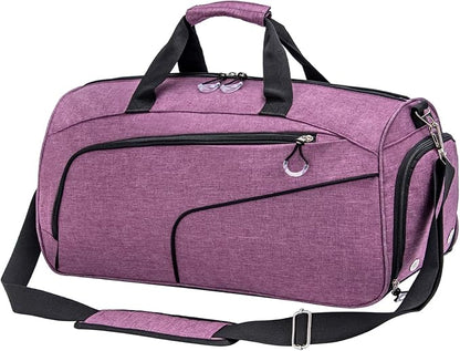 Kuston Sports Gym Bag with Shoes Compartment &Wet Pocket Gym Duffel Bag Overnight Bag for Men and Women