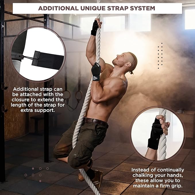 RDX Weight Lifting Gloves, Additional Stretchable Long Wrist Support, Full Palm Grip, Men Women Fitness HIIT Workout, Bodybuilding Powerlifting Strength Training Cycling Exercise Home Gym Equipment